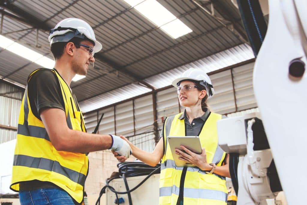 Tradespeople at work